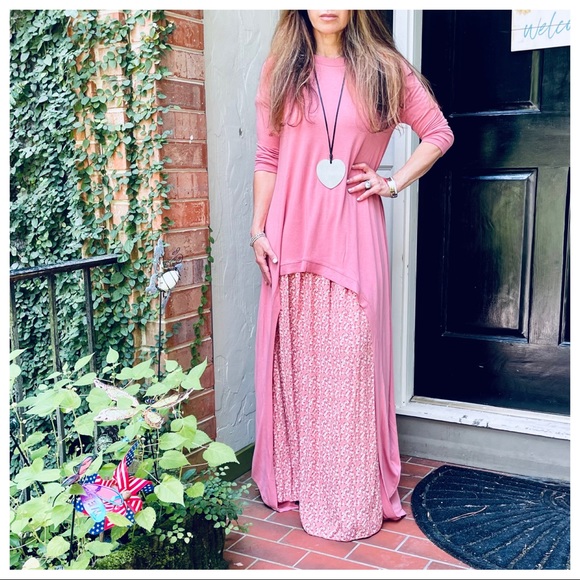 Best selling high low Rose fabulous tunic dress - Picture 8 of 8